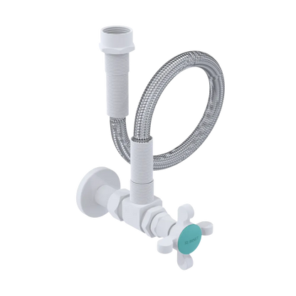 Rubinet Exposed Supply Kit (classic) x2 Matt White