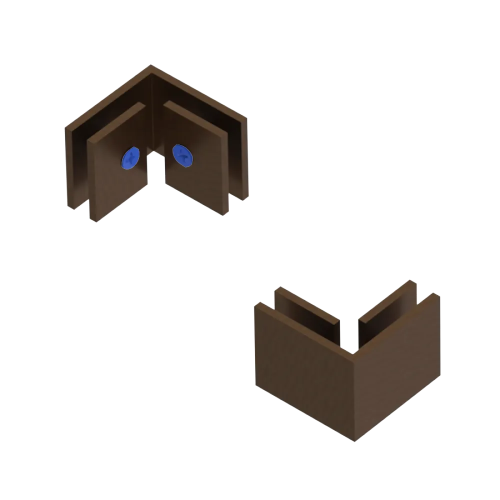 Rubinet 90 Glass to Glass Tuscan Brass