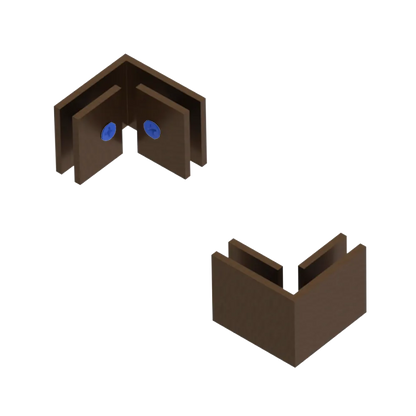 Rubinet 90 Glass to Glass Tuscan Brass