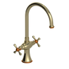 Rubinet Two Handle Single Hole Kitchen Set Natural Brass