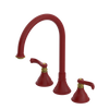 Rubinet Widespread Kitchen Set Maroon