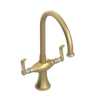 Rubinet Two Handle Single Hole Kitchen Set Satin Brass