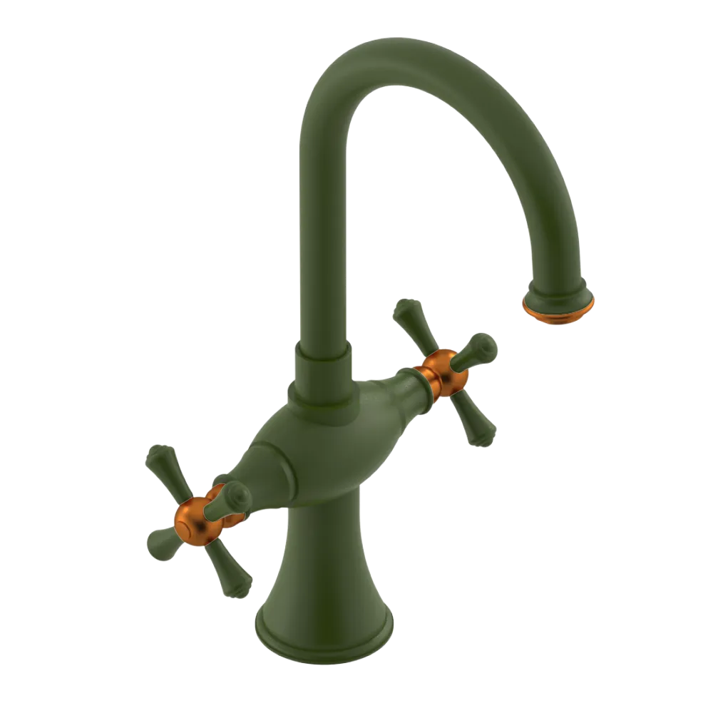 Rubinet Single Hole Dual Handle Lav. Set. (less drain) Green Envy