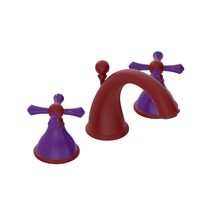 Rubinet Widespread Lav. Set. (less drain) Maroon