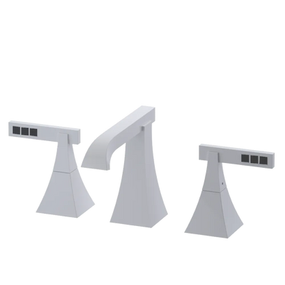 Rubinet Widespread Lav. Set. (less drain) White