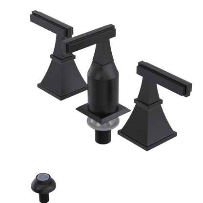 Rubinet Bidet Fitting with Spray, Diverter, and Vacum Breaker (Less Drain) Matt Black