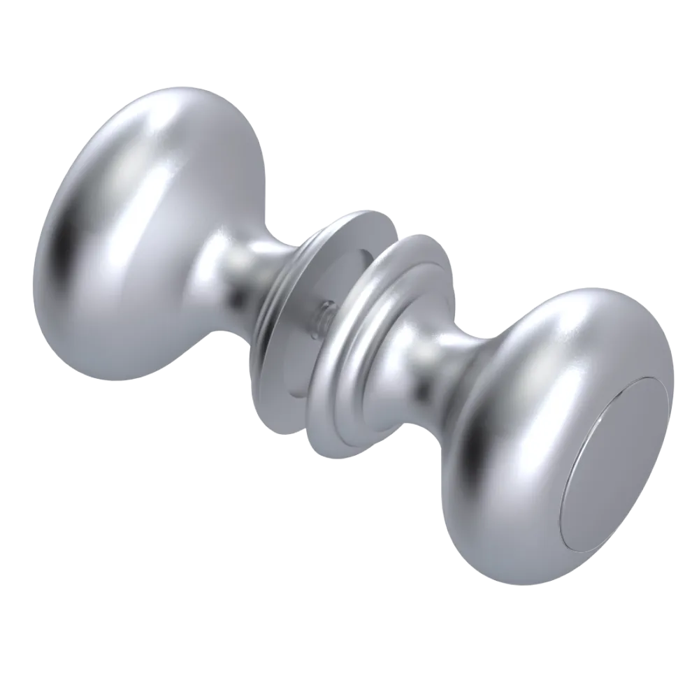 Rubinet Shower Door Knob (set) Satin Chrome