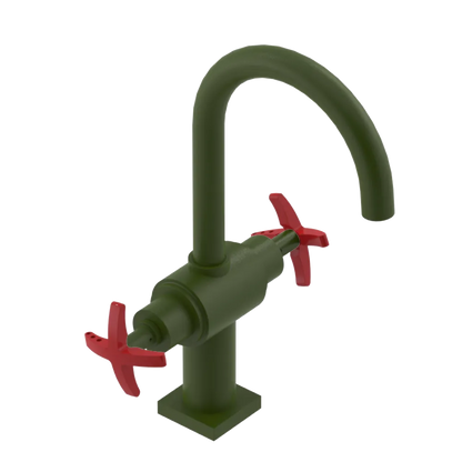 Rubinet Single Hole Dual Handle Lav. Set. (less drain) Green Envy
