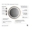 KALIA EFFECTLED-illuminated bathroom mirror - 24" x 24" - Brushed gold