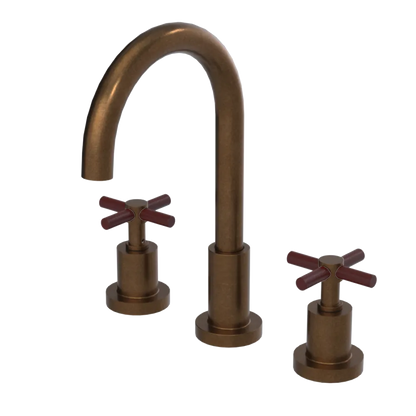 Rubinet Widespread Kitchen Set with LaSalle Spout Tuscan Brass