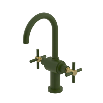 Rubinet Single Hole Dual Handle Lav. Set with LaSalle Spout (less drain) Green Envy