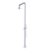 Rubinet Pressure Balance Outdoor Shower with Hand Held Shower & 10" Shower Head - 304 Stainless Steel Satin Chrome