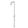 Rubinet Pressure Balance Outdoor Shower with Hand Held Shower & 10" Shower Head - 304 Stainless Steel Satin Chrome