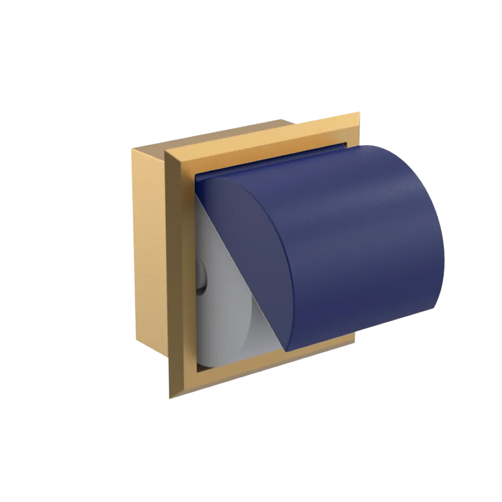 Rubinet RECESSED TOILET PAPER HOLDER Satin Gold