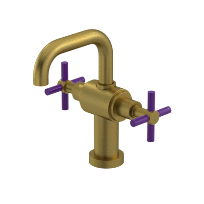 Rubinet Single Hole Dual Handle Lav. Set. (less drain) Antique Brass Matt