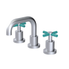 Rubinet Widespread Lav. Set. (less drain) Satin Chrome