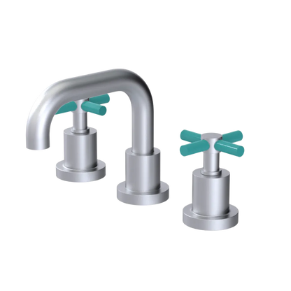 Rubinet Widespread Lav. Set. (less drain) Satin Chrome