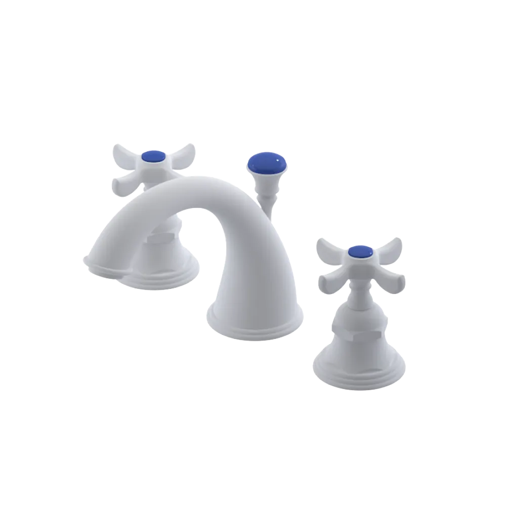 Rubinet Widespread Lav. Set. (less drain) Matt White