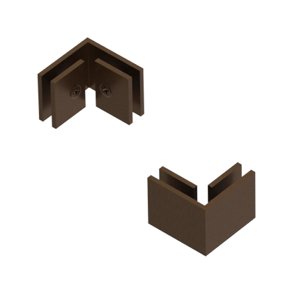 Rubinet 90 Glass to Glass Tuscan Brass