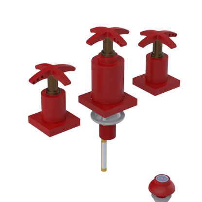 Rubinet Bidet Fitting with Spray, Diverter, and Vacuum Breaker (less drain) Maroon