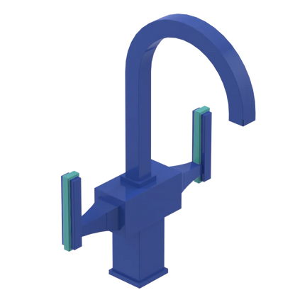 Rubinet Single Hole Dual Handle Lav. Set. (less drain) Blu Jean