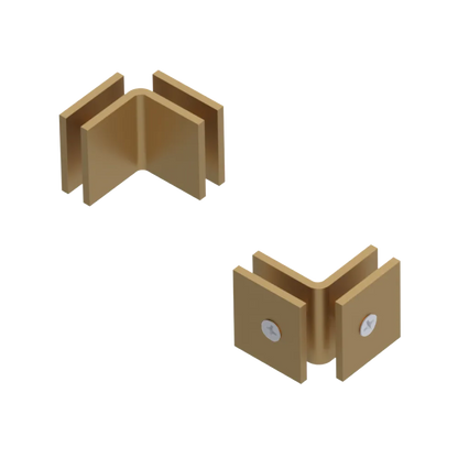 Rubinet 90 Glass to Glass Open Face Satin Gold