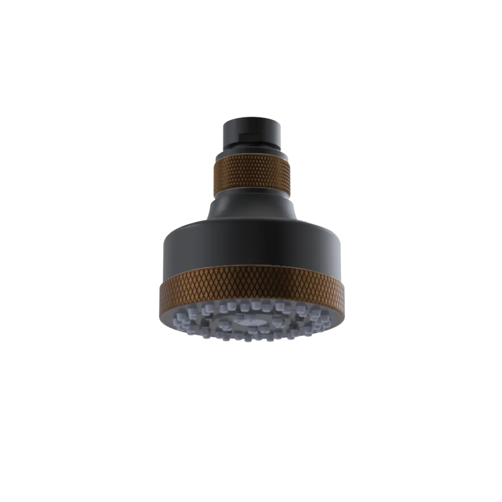 Rubinet 3 FUNCTION SHOWER HEAD Matt Black