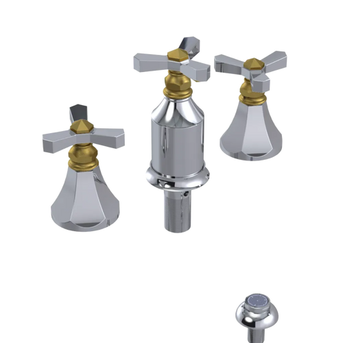 Rubinet Bidet Fitting with Spray, Diverter, and Vacum Breaker (Less Drain) Chrome