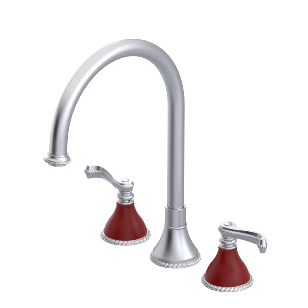 Rubinet Widespread Kitchen Set Satin Chrome