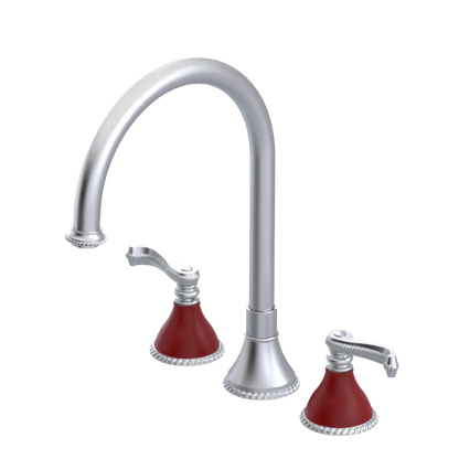 Rubinet Widespread Kitchen Set Satin Chrome