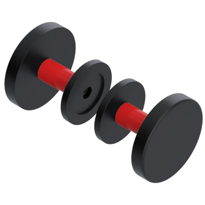 Rubinet Shower Door Knob (set) Matt Black