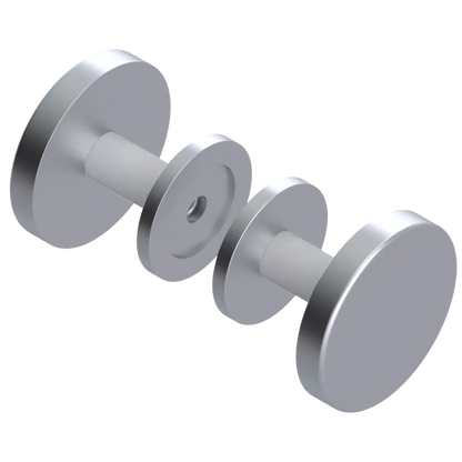 Rubinet Shower Door Knob (set) Satin Chrome