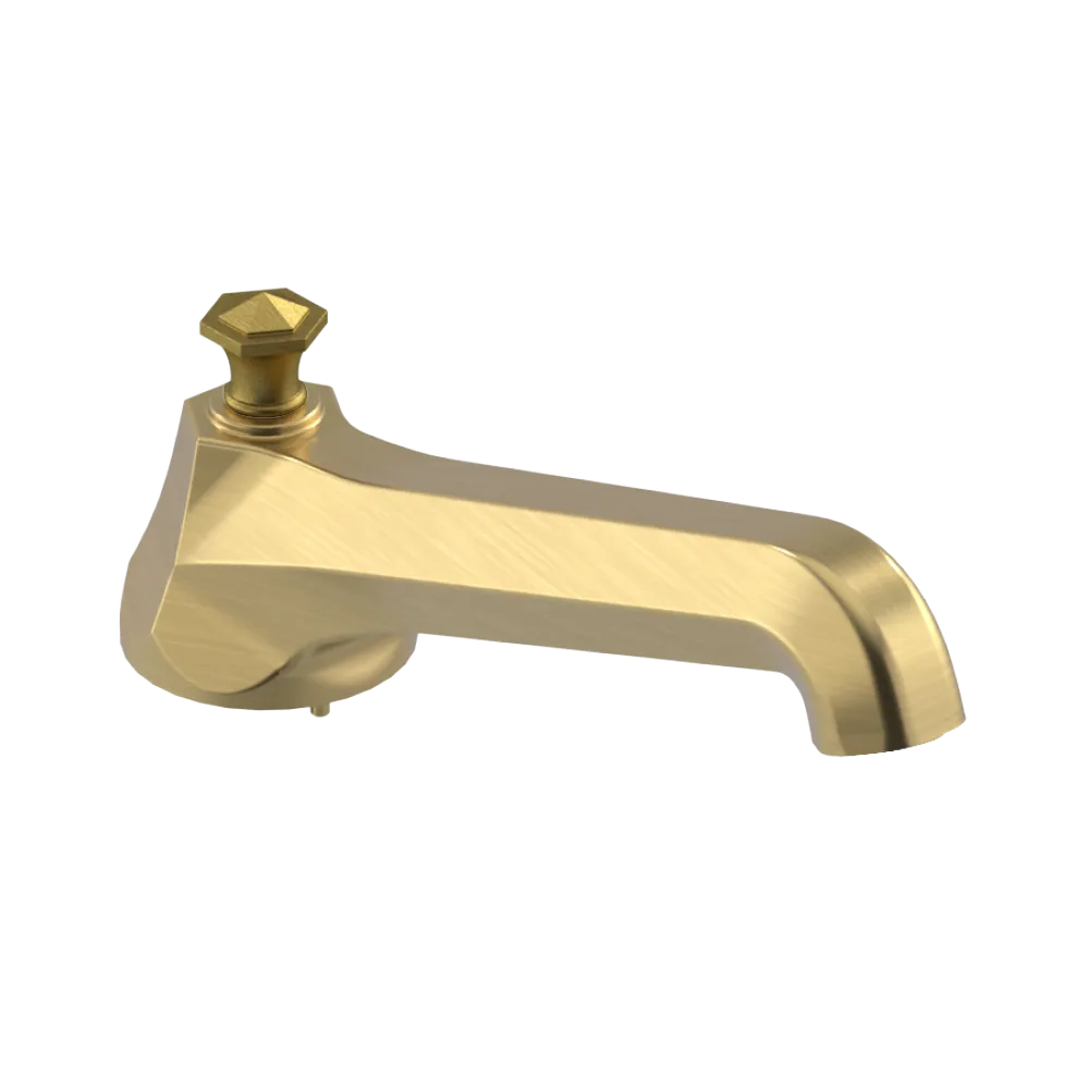 Rubinet Tub Filler Spout Deck Mount Satin Brass