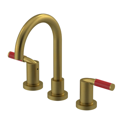 Rubinet Widespread Lav set (less drain) Antique Brass Matt