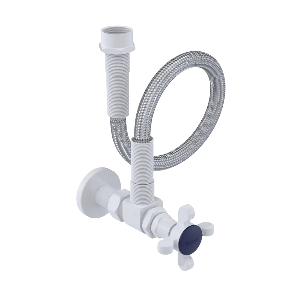 Rubinet Exposed Supply Kit (classic) x2 White