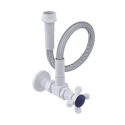 Rubinet Exposed Supply Kit (classic) x2 White