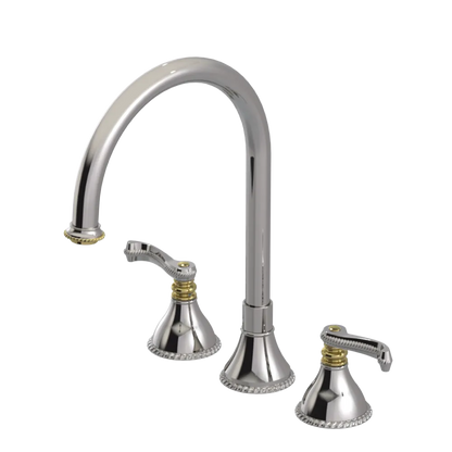 Rubinet Widespread Kitchen Set Polished Nickel