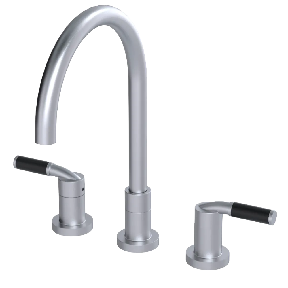 Rubinet Widespread Kitchen Set Satin Chrome