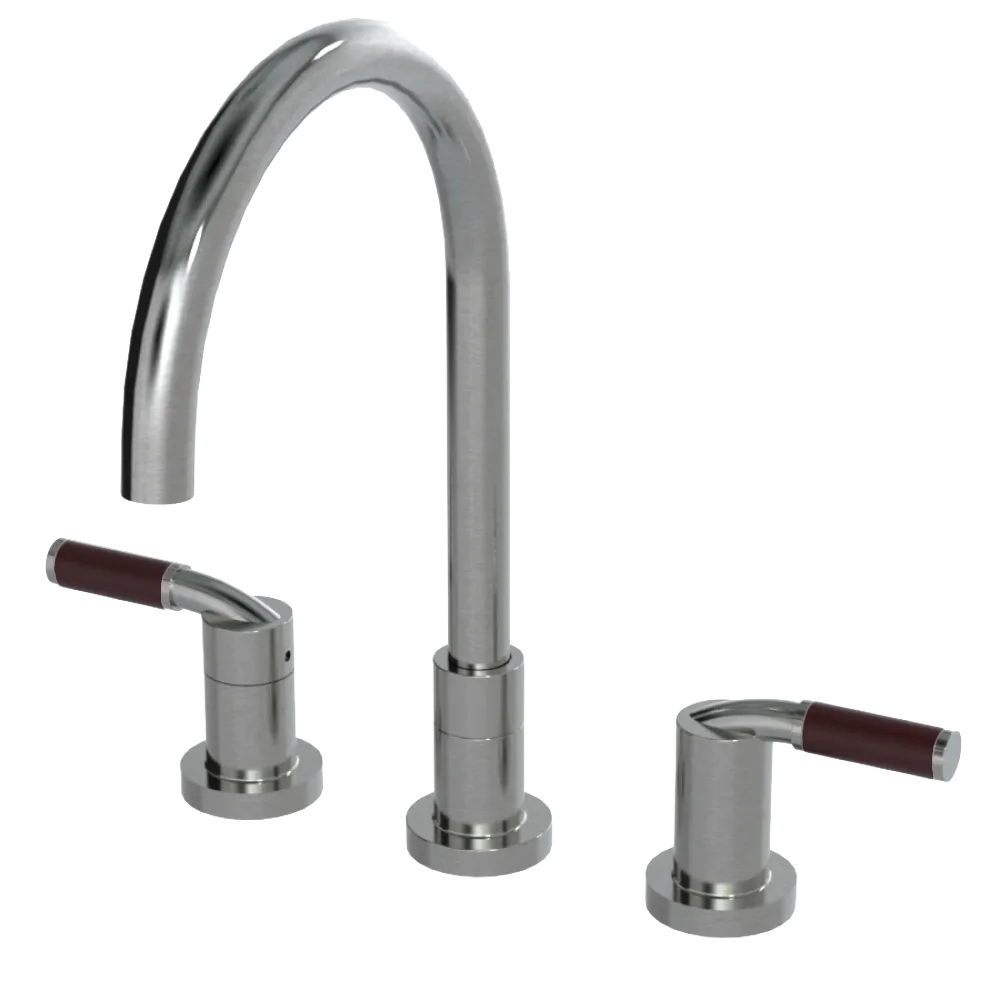 Rubinet Widespread Kitchen Set Satin Nickel