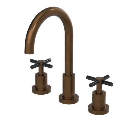 Rubinet Widespread Kitchen Set with LaSalle Spout Tuscan Brass