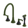 Rubinet Widespread Kitchen Set with Hand Spray Green Envy