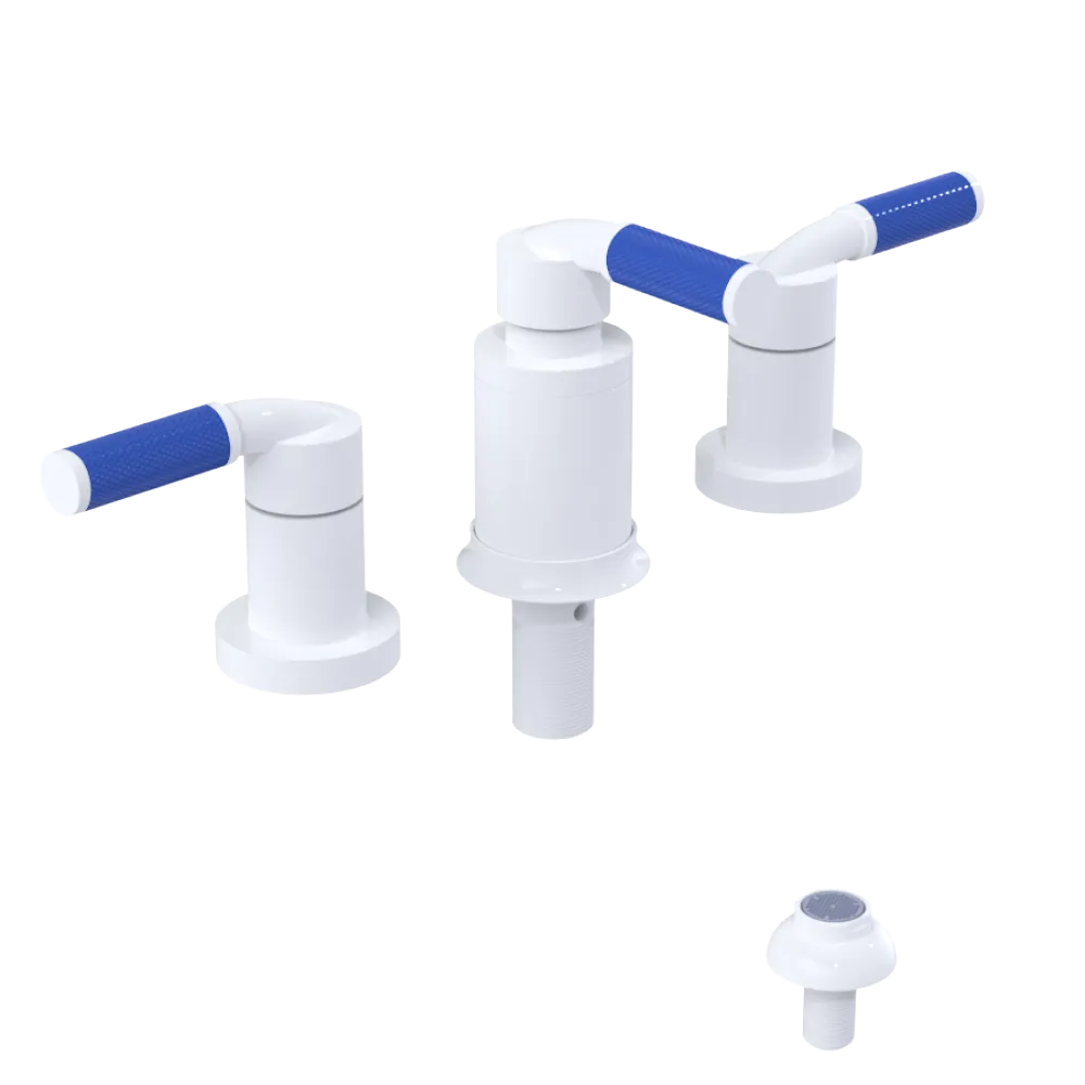 Rubinet Bidet Fitting with Spray, Diverter, and Vacum Breaker (Less Drain) White