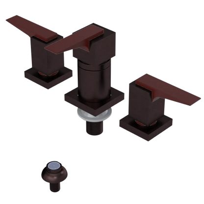 Rubinet Bidet Fitting with Spray, Diverter, and Vacuum Breaker (less drain) Tuscan Brass