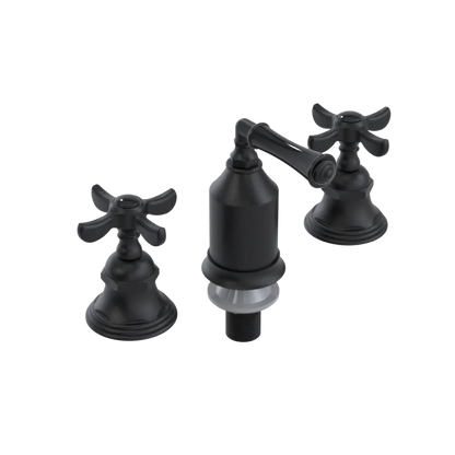 Rubinet Bidet Fitting with Spray, Diverter, and Vacum Breaker (Less Drain) Matt Black