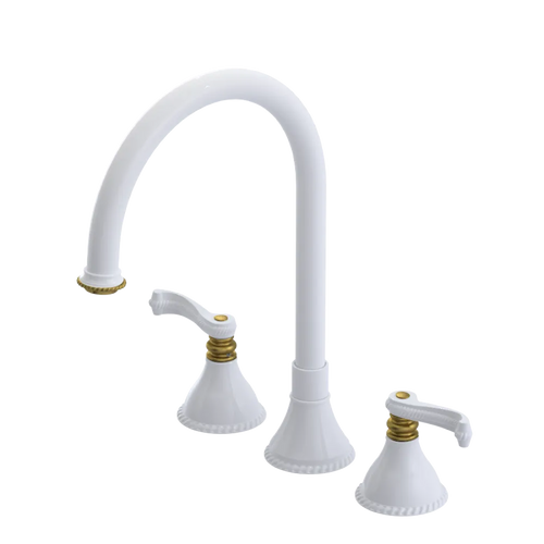 Rubinet Widespread Kitchen Set White