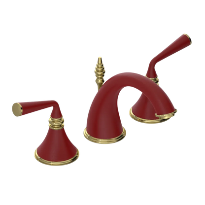 Rubinet Widespread Lav. Set. (less drain) Maroon