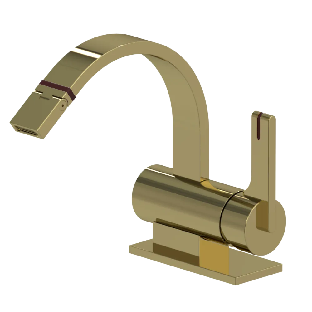 Rubinet Single Control Bidet Fitting (less drain) Natural Brass