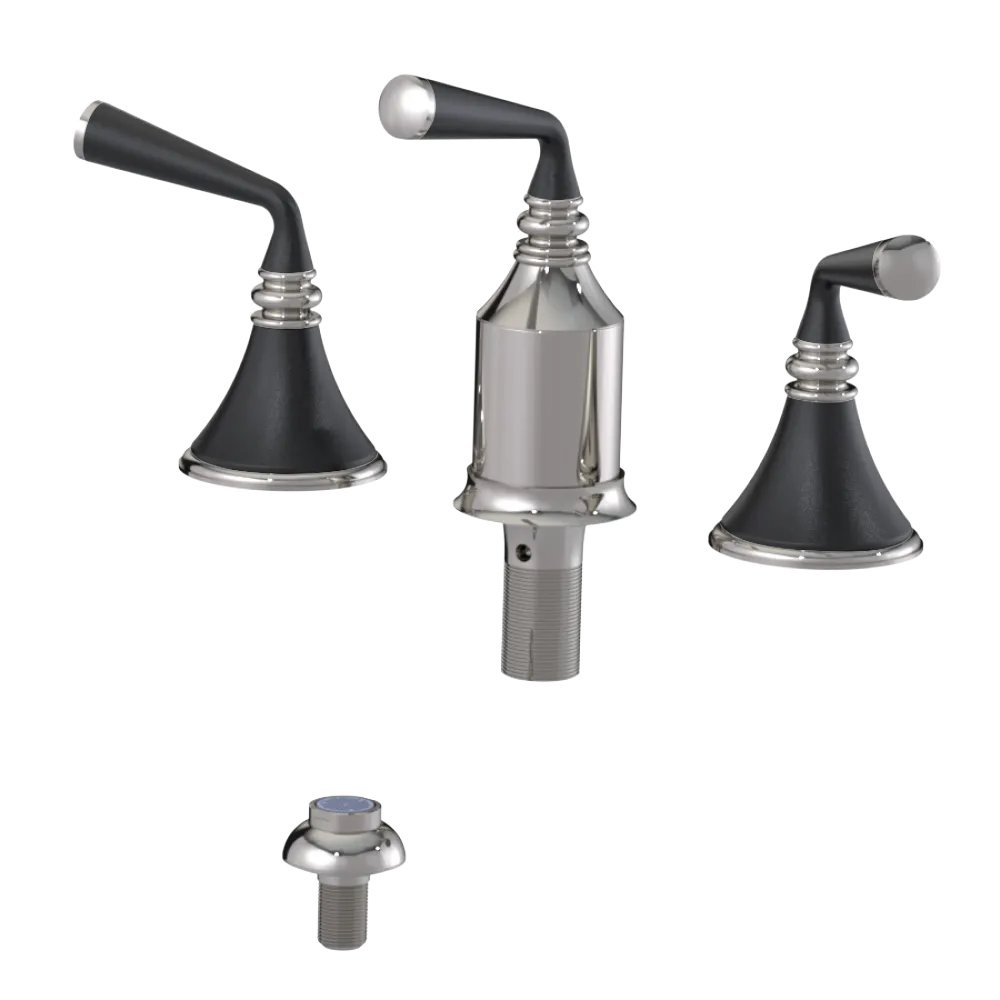 Rubinet Bidet Fitting with Spray, Diverter, and Vacum Breaker (Less Drain) Polished Nickel