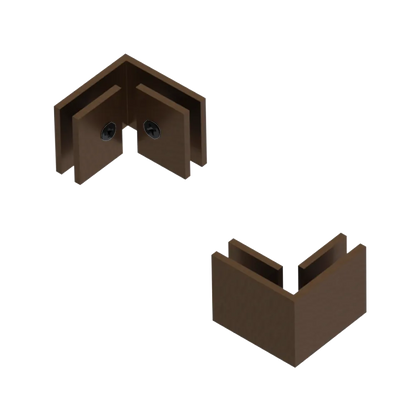 Rubinet 90 Glass to Glass Tuscan Brass