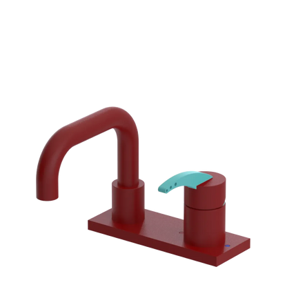 Rubinet 4" Centre Single Control Lav. Set. with Genesis spout (less drain) Maroon
